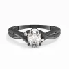 925 Sterling Silver Prong Twist Engagement Ring