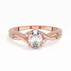 14K Rose Gold Moissanite Engagement Ring