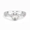 14K White Gold Moissanite Engagement Ring