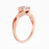 14K Rose Gold Moissanite Engagement Ring