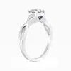 14K White Gold Moissanite Engagement Ring