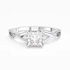 14K White Gold Moissanite Engagement Ring