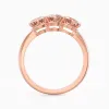 14K Rose Gold Three Stone Prong Traditional Shank Engagement Ring