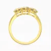 14K Gold Three Stone Prong Traditional Shank Engagement Ring