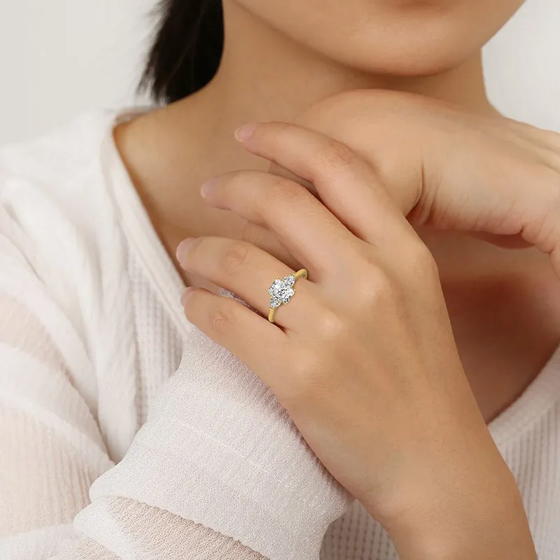 Delicate Radiant Cut Engagement Ring