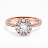 Halo Cluster Engagement Ring 1.00ct Moissanite