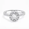 Halo Cluster Engagement Ring 1.00ct Moissanite