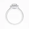 Halo Cluster Engagement Ring 1.00ct Moissanite