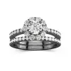 White Cubic Zirconia Wedding Ring Set