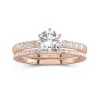 1.00ct Moissanite Bridal Set 14K Rose Gold