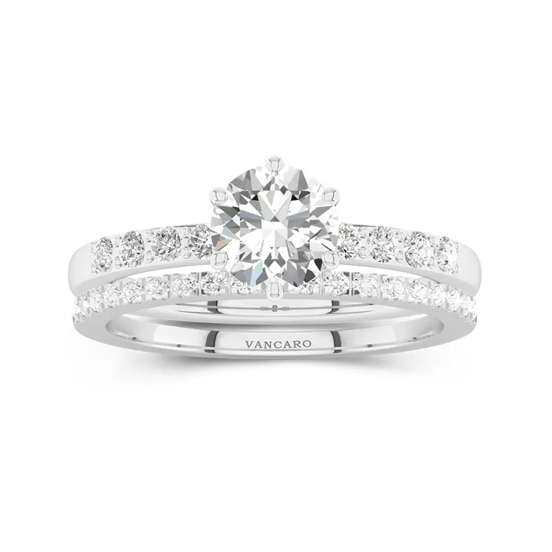 1.00ct Moissanite Bridal Set 925 Sterling Silver