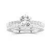 1.00ct Moissanite Bridal Set 18K White Gold