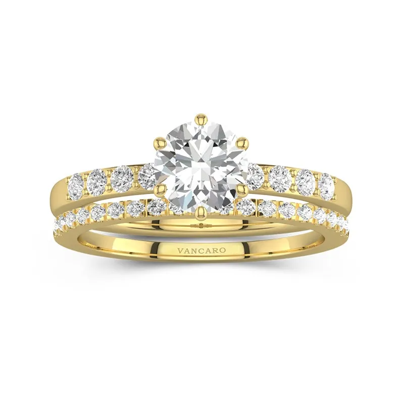 1.00ct Moissanite Bridal Set 14K Gold