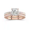 Prong Wedding Ring Set 1.50ct Moissanite