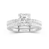 Prong Wedding Ring Set 1.50ct Moissanite