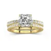 Prong Wedding Ring Set 1.50ct Moissanite