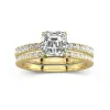 Prong Wedding Ring Set 1.00ct Moissanite