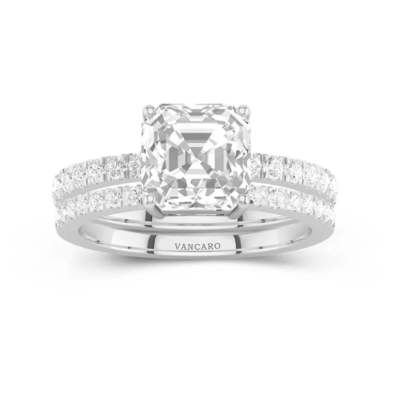 Griffe Ensemble d'alliances 2.00ct Moissanite