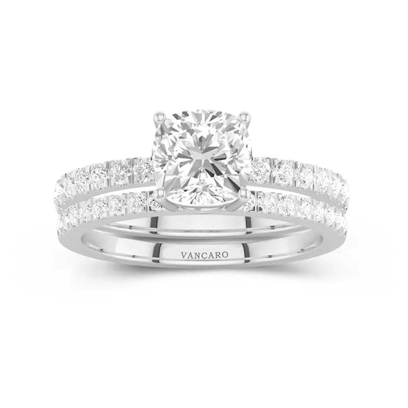 Prong Wedding Ring Set 1.50ct Moissanite