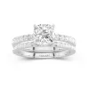 Prong Wedding Ring Set 1.50ct Moissanite