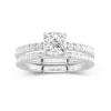 Prong Wedding Ring Set 1.00ct Moissanite