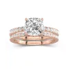 Prong Wedding Ring Set 2.00ct Moissanite