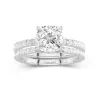 Prong Wedding Ring Set 2.00ct Moissanite