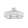 Prong Wedding Ring Set 1.00ct Moissanite