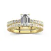 Prong Wedding Ring Set 1.00ct Moissanite