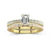 Prong Wedding Ring Set 0.80ct Moissanite