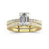 Prong Wedding Ring Set 2.00ct Moissanite