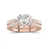 Prong Wedding Ring Set 1.50ct Moissanite