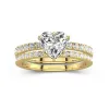 Prong Wedding Ring Set 1.50ct Moissanite