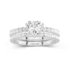 Prong Wedding Ring Set 1.00ct Moissanite