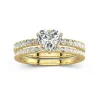 Prong Wedding Ring Set 1.00ct Moissanite