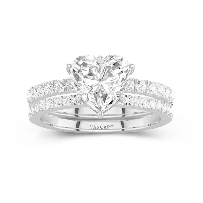 Griffe Ensemble d'alliances 2.00ct Moissanite