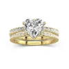 Prong Wedding Ring Set 2.00ct Moissanite