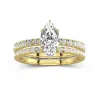 Prong Wedding Ring Set 1.00ct Moissanite