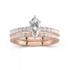 Prong Wedding Ring Set 0.80ct Moissanite