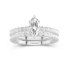 Prong Wedding Ring Set 0.80ct Moissanite