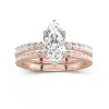 Prong Wedding Ring Set 2.00ct Moissanite