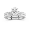 Prong Wedding Ring Set 1.50ct Moissanite