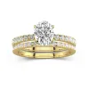 Prong Wedding Ring Set 1.50ct Moissanite