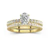 Prong Wedding Ring Set 1.00ct Moissanite