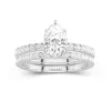 Prong Wedding Ring Set 1.50ct Moissanite