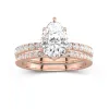 Prong Wedding Ring Set 2.00ct Moissanite