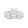 Prong Wedding Ring Set 1.00ct Moissanite