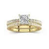 Prong Wedding Ring Set 1.00ct Moissanite