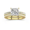 Prong Wedding Ring Set 2.00ct Moissanite