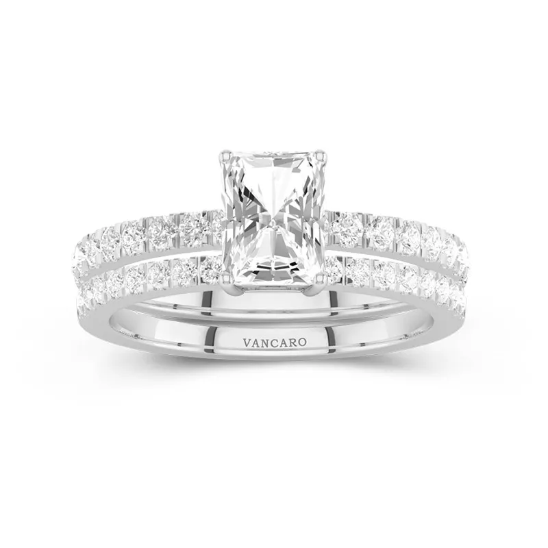 Griffe Ensemble d'alliances 1.00ct Moissanite